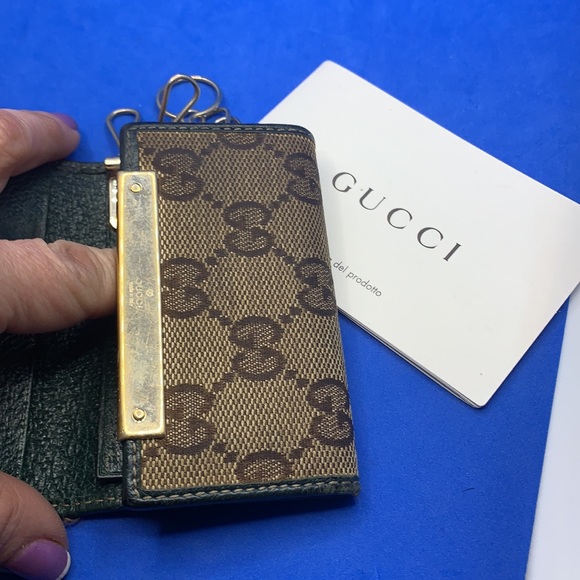 Gucci Vintage Green and Brown key holder wallet - Picture 6 of 9